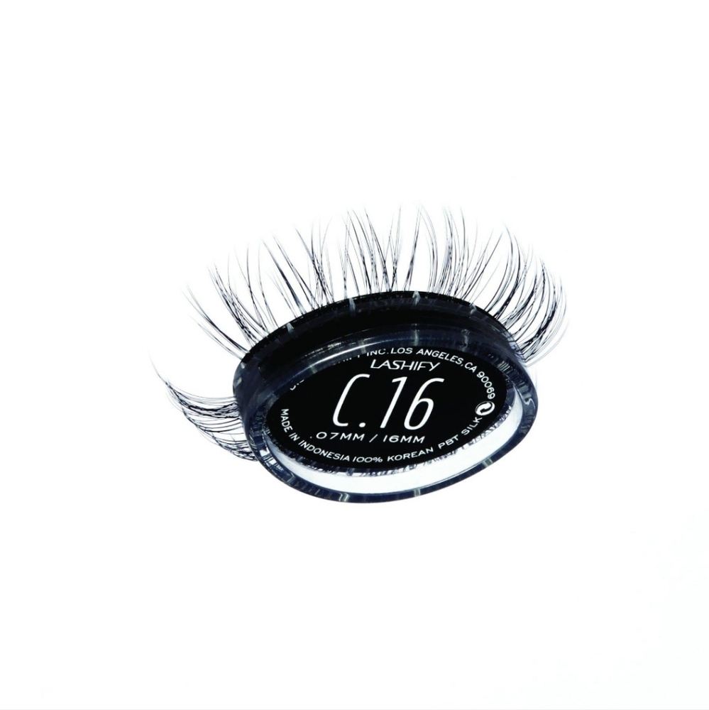 2pc LASHIFY Curl C.16 Black Underlash Eyelash Extention Set
